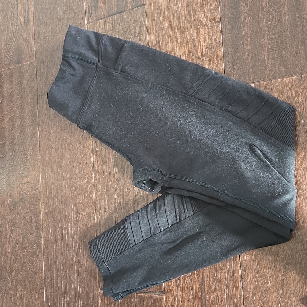 Athleta Girl Black Moto Style Leggings